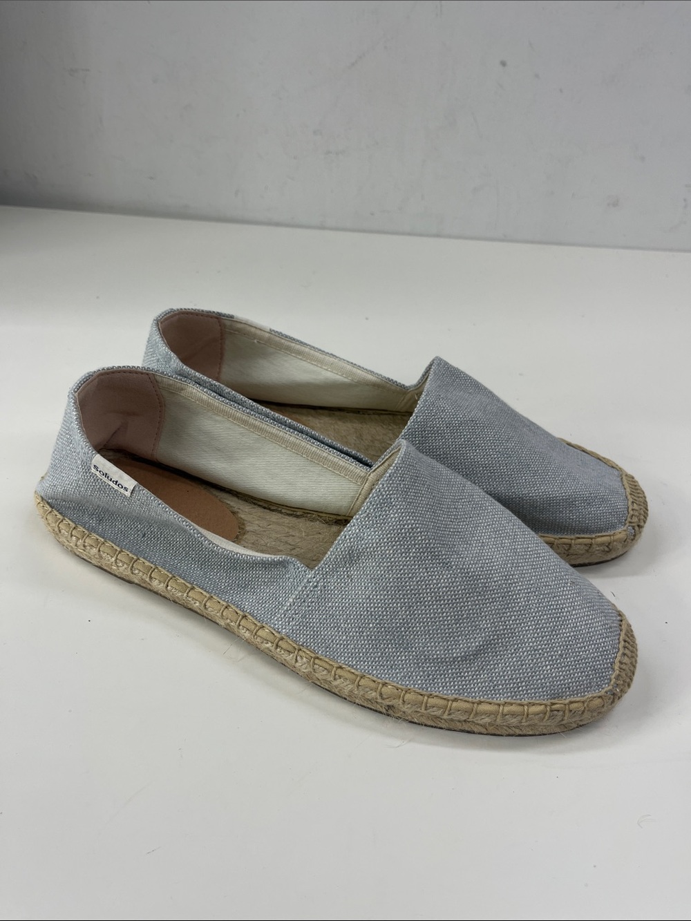 New Soludos Espadrille Chambray Canvas Loafer Size 9.5